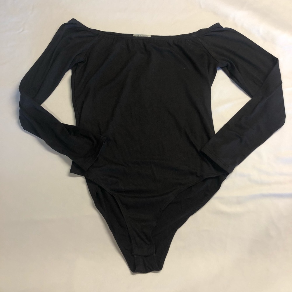 off the shoulder long sleeve body suit